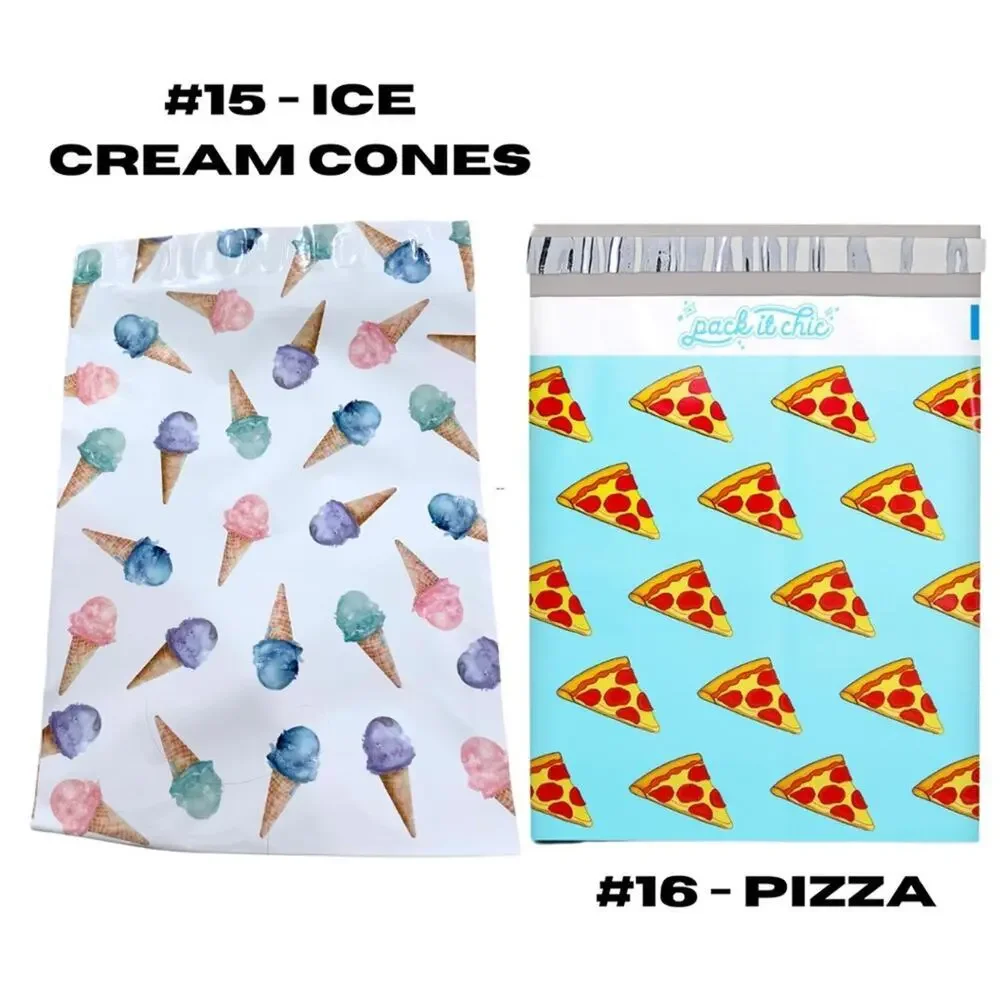 40 Colorful Poly Mailers Pack ~ Choose Your Prints